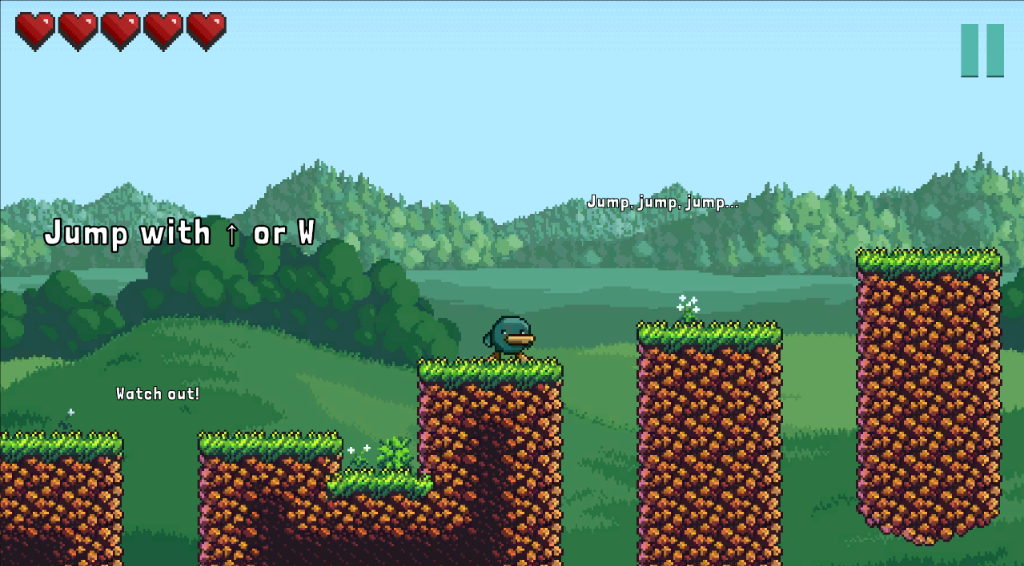 MyrasFall Screenshot - Jumping platforms